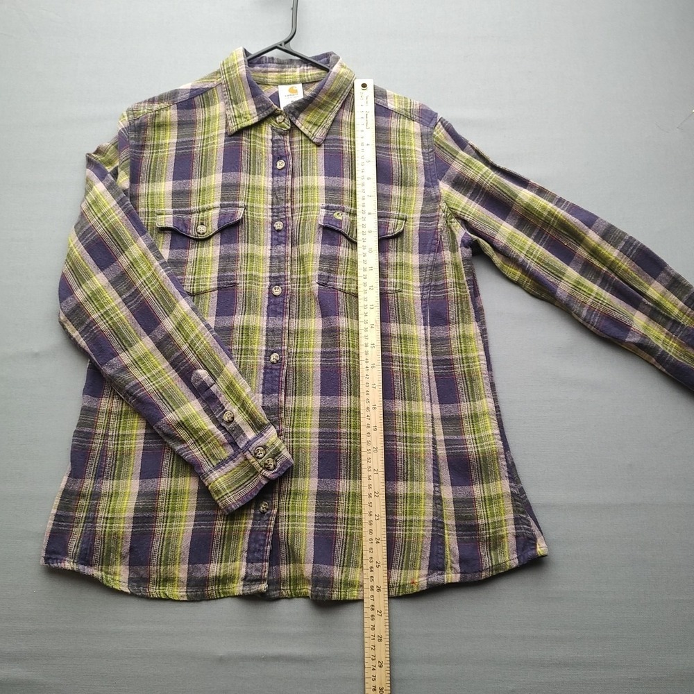 Carhartt For Women Multicolor Flannel‎ Button Up Shirt Size Medium - Picture 7 of 14